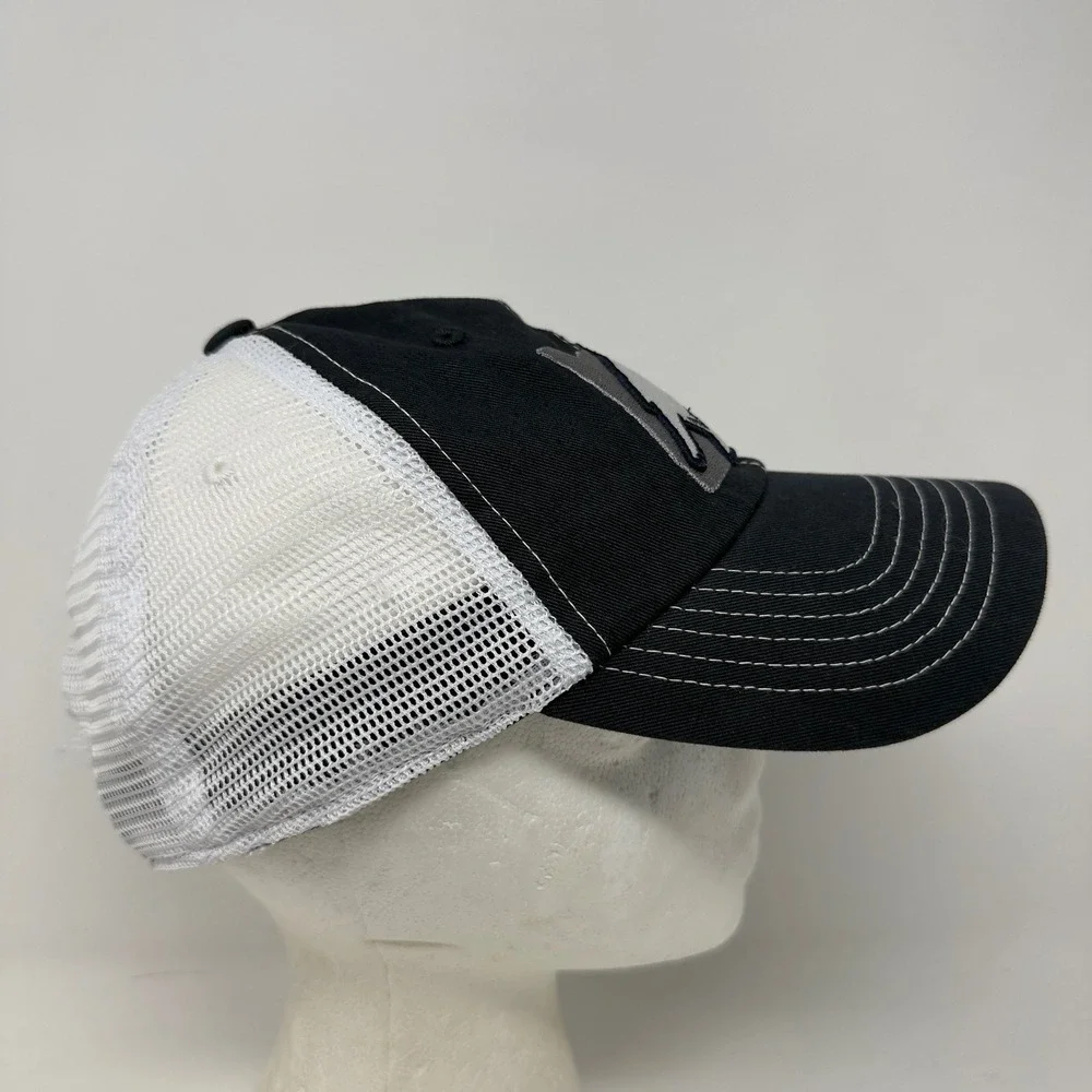 Captivating Oregon OR State Bird Outline Trucker Hat Black White Mesh Snapback‎